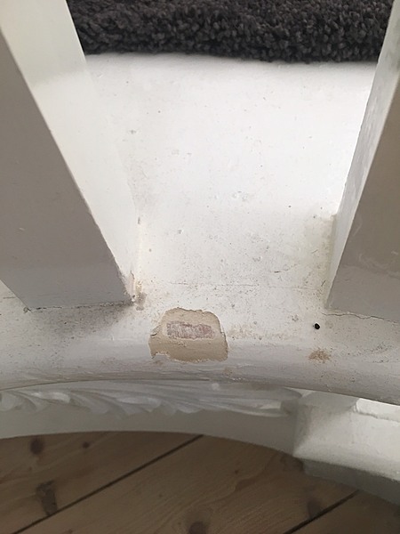 Paint 2 worn stair treads & fill some screw holes2