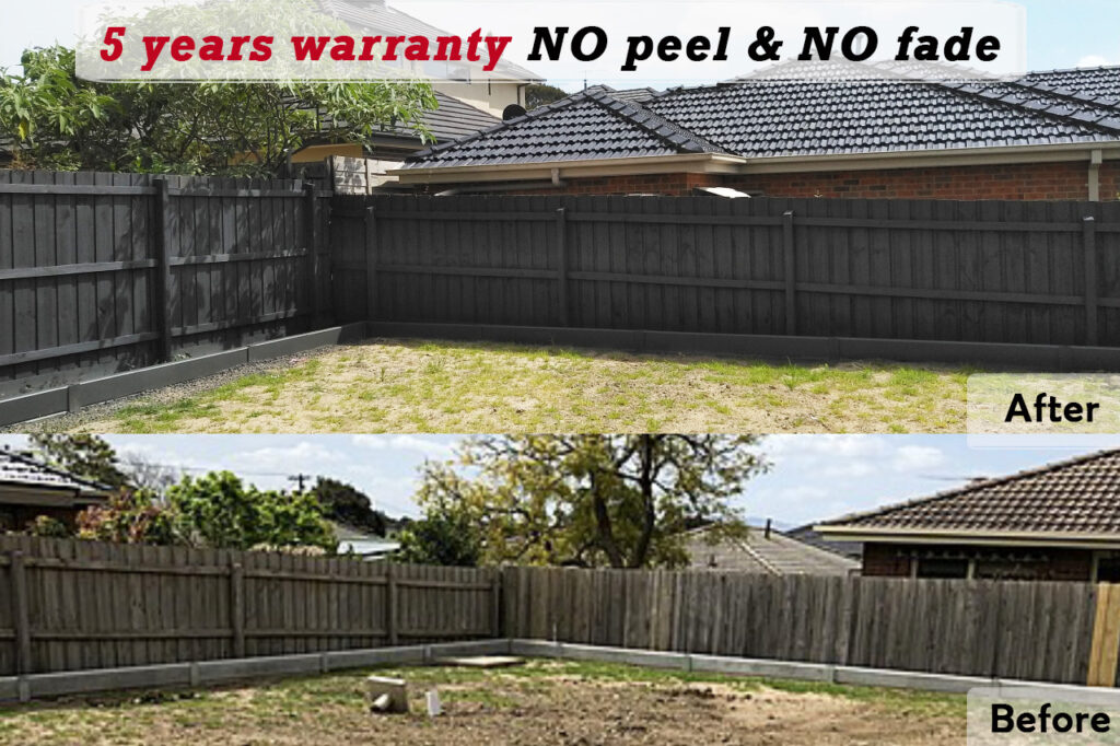 Black fence painting melbourne