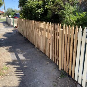 Fence painting with 3 coats in Hadfield - Image 15
