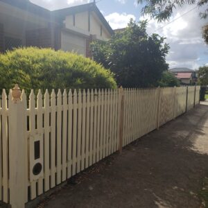 Fence painting with 3 coats in Hadfield - Image 14