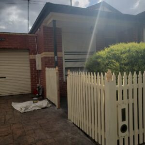 Fence painting with 3 coats in Hadfield - Image 13