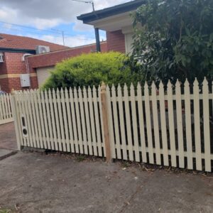Fence painting with 3 coats in Hadfield - Image 12