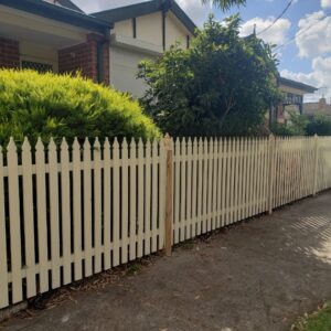 Fence painting with 3 coats in Hadfield - Image 11