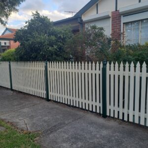 Fence painting with 3 coats in Hadfield - Image 4
