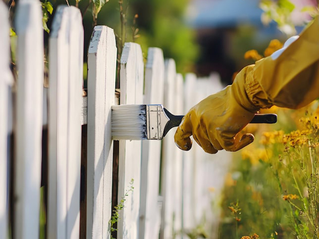 How to paint a fence step by step