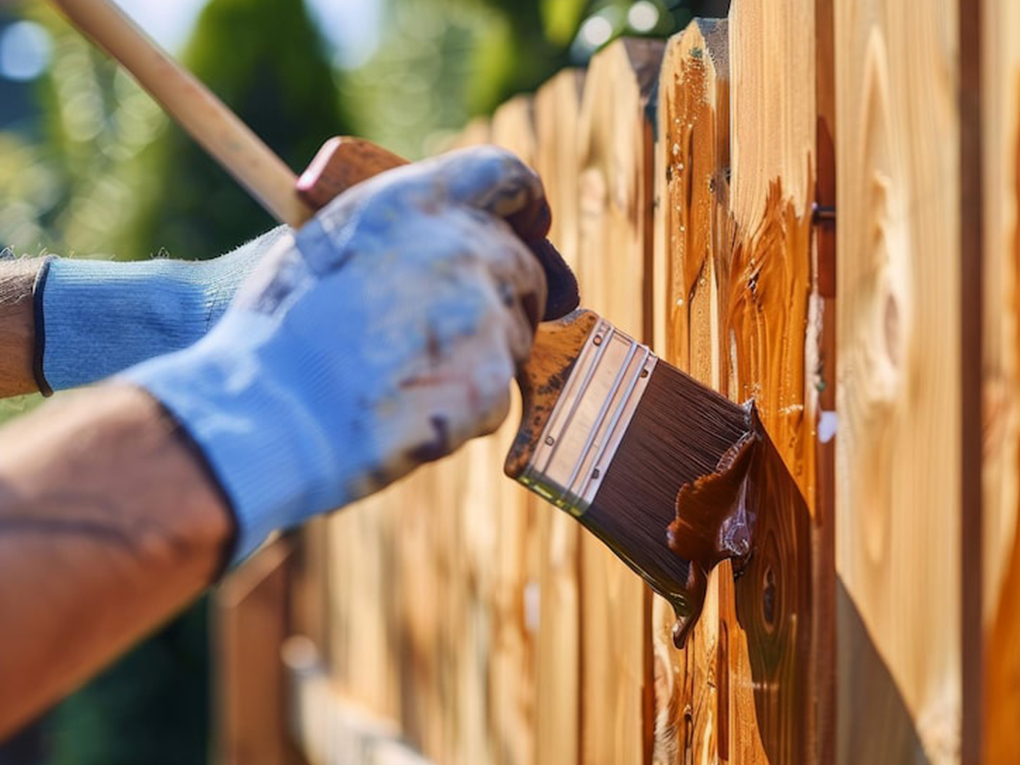 How to paint a fence step by step