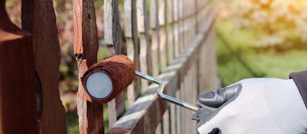 How to paint a fence step by step