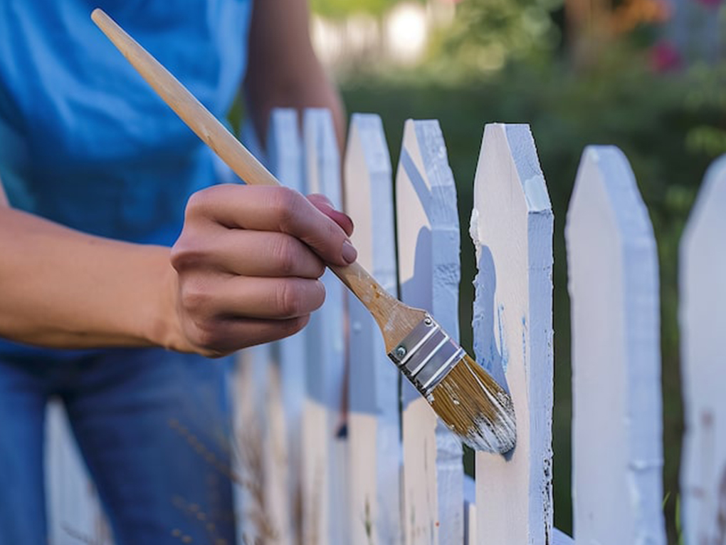 How to paint an old weathered fence