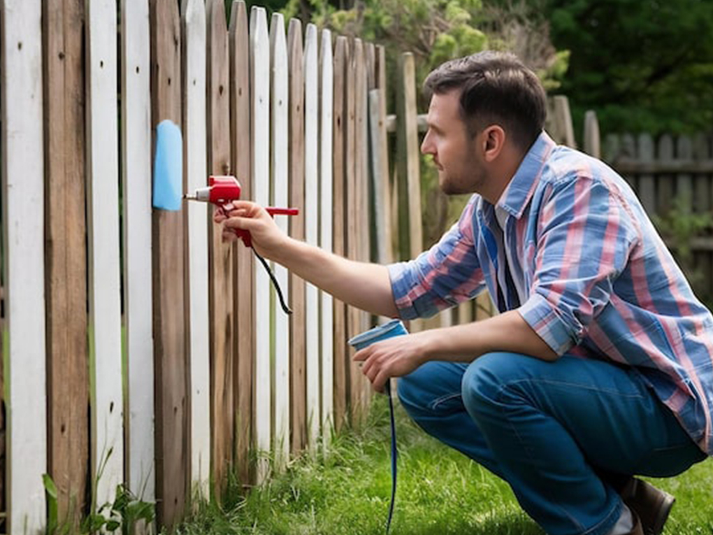 How to paint fence posts