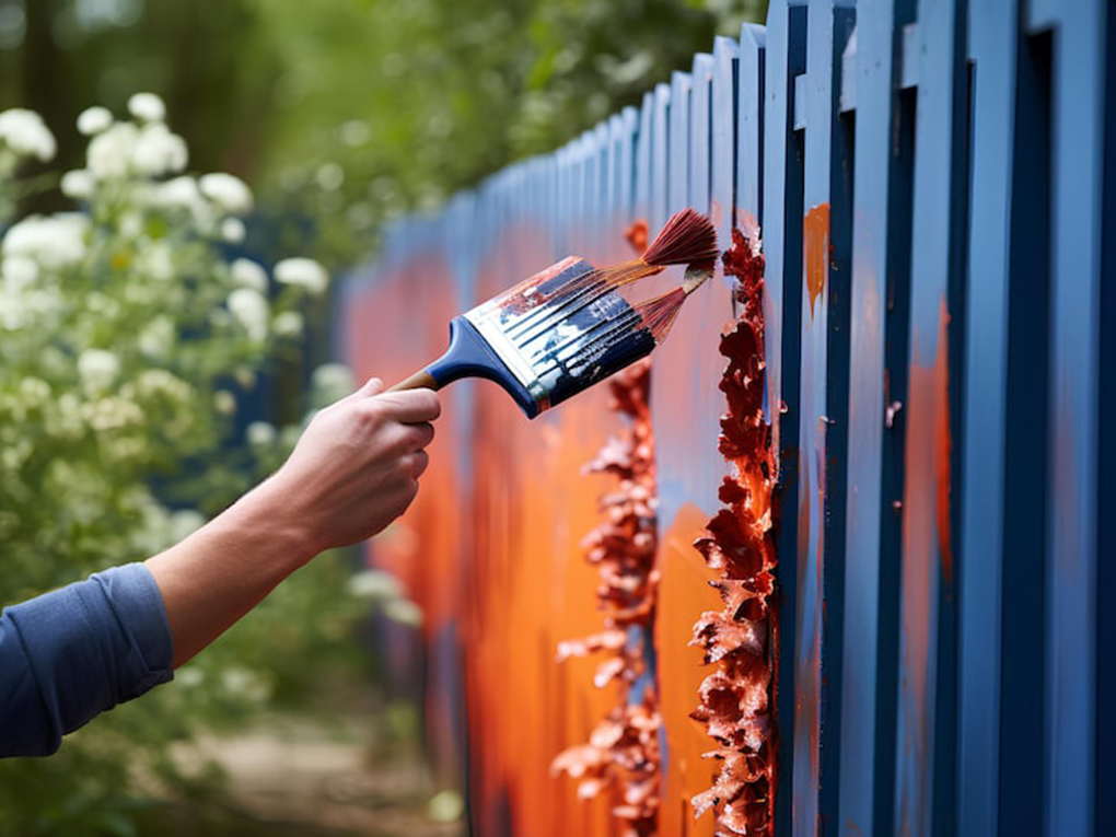 How to paint fence posts